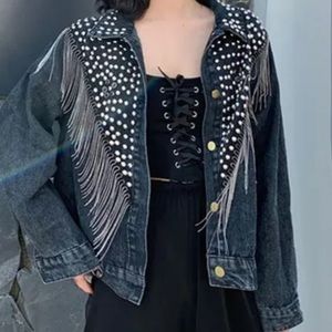 Fringe Tasseled Denim Jacket